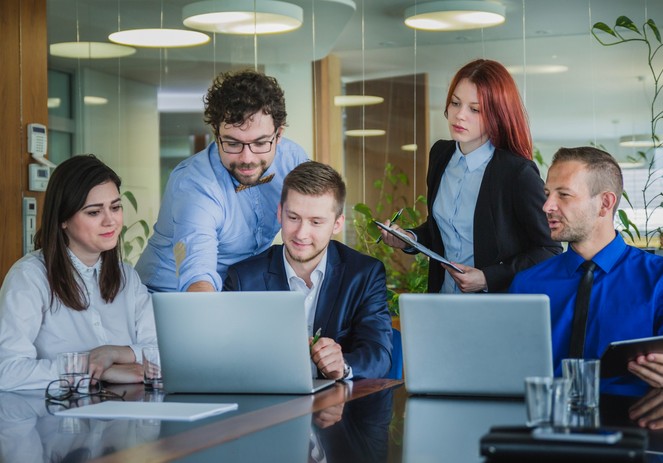 Air Pack team collaborating in the office